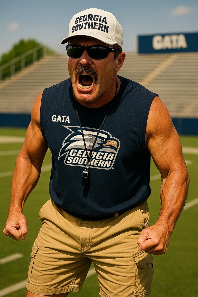 CFB_Degenerates's tweet photo. 🚨BREAKING🚨
@GSAthletics_FB has handed the keys to the kingdom to Coach Beau “Chug” Blanton. @CoachChugGATA
Sleeves? Gone.
Whistle? Loaded.
Mustache? Furious.
Mission? Violence.
Welcome to the era of GATA.
#CFB26 #HailSouthern #DegeneratesOnly #LEDtakesover https://t.co/IEVU1pYQx1