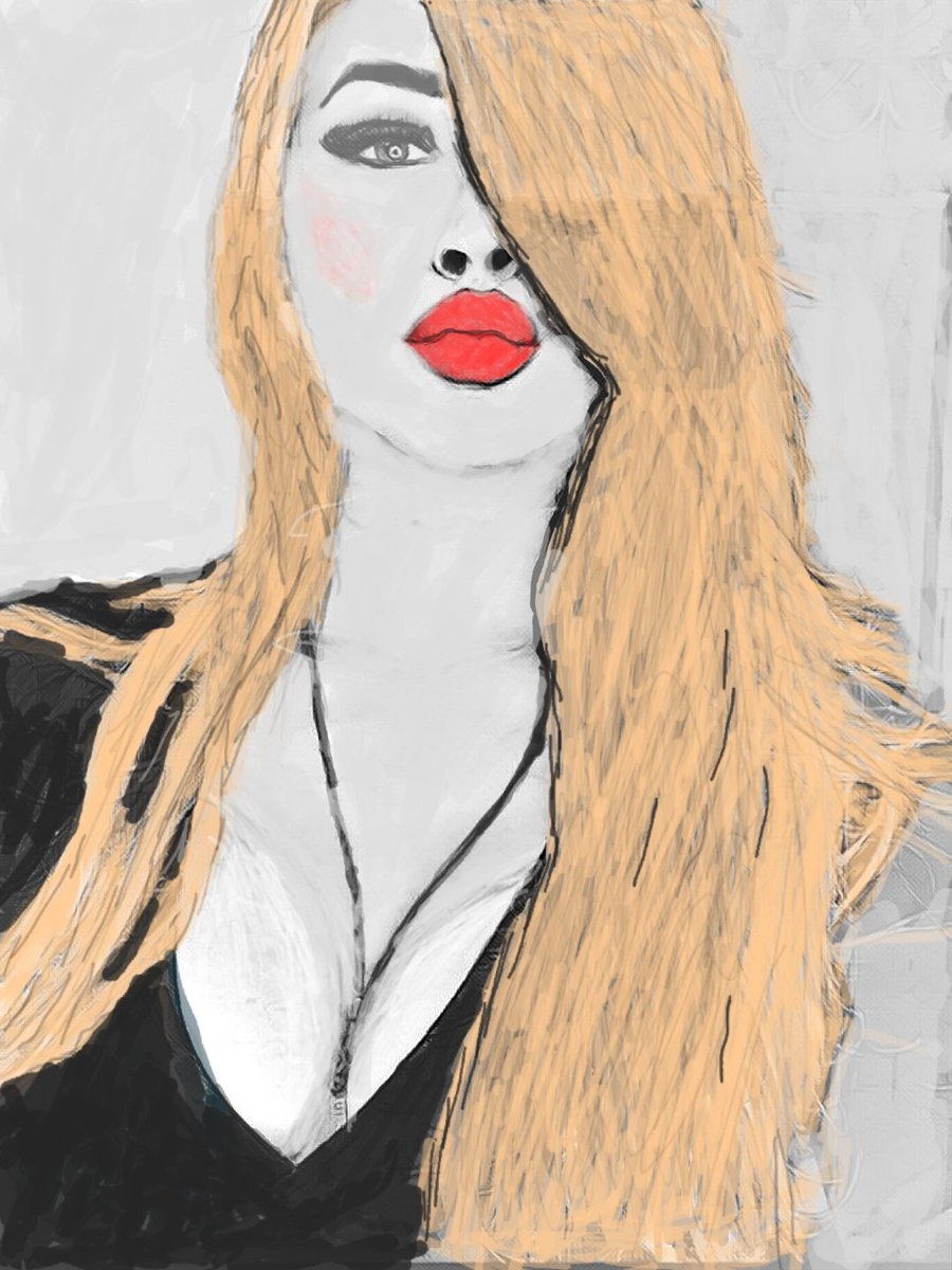 رسم يدو  اتمنى ينال اعجابكم