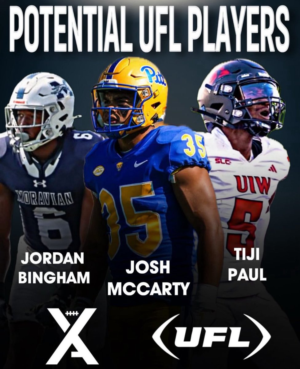 <a href="/uflanalyst/">UFL Analyst - Michael Del Negro</a> <a href="/Pitt_FB/">Pitt Football</a> <a href="/JoshMcCarty25/">Josh McCarty ✞</a>