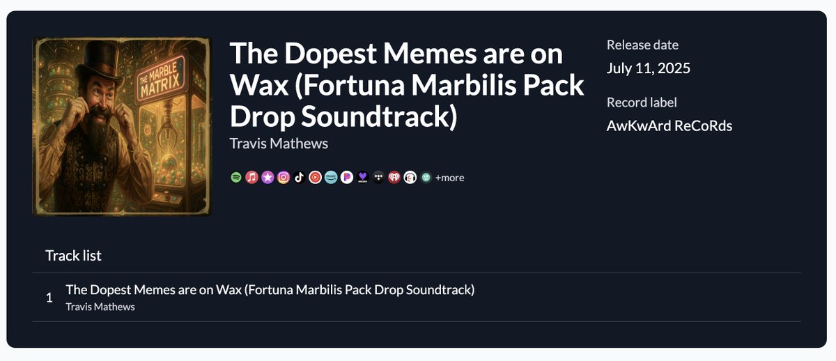 InterstellarTel's tweet image. I wrote a short theme song for my #nft pack drop Fortuna Marbilis. This song will be available as an NFT. Follow #AwKwArd @MarbleMatrix for more info