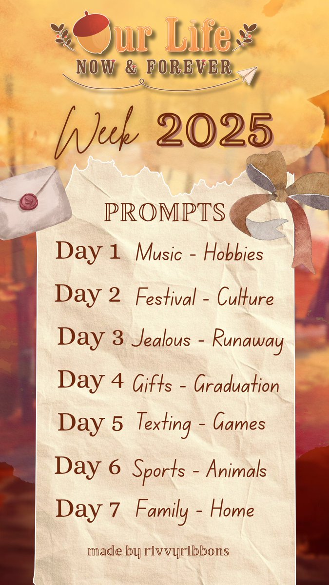 [OLNF Week 2025 Prompts]

More info below: 

#ourlifenowandforever #qiulin #tamarackbaumann #OLNFWeek2025