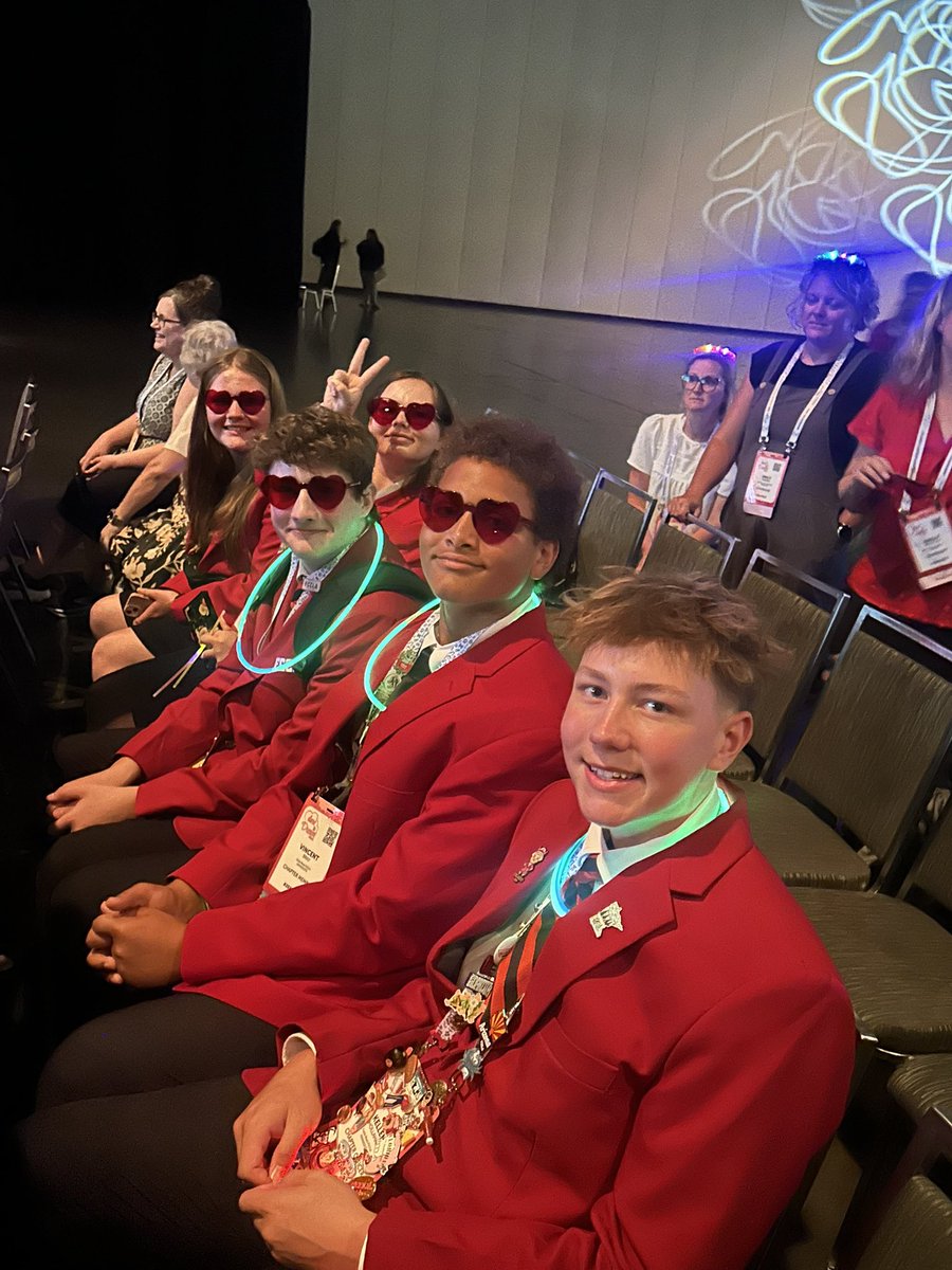 Fulda FCCLA and the MN State Officers are ready for Opening Session at <a href="/NationalFCCLA/">National FCCLA®</a> #NLC2025 #RedJacketSwag