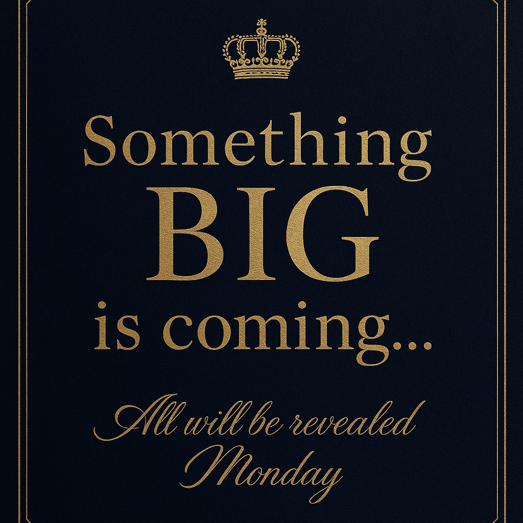 Something BIG is coming…
It’s exciting, it’s personal, and it’s been a long time in the making.
Stay tuned 👀 Monday’s the day…

#BigNews, #ComingSoon, #RoyalReveal, #TheRoyalButler, #GrantHarrold, #Royal, #StayTuned, #MondayAnnouncement