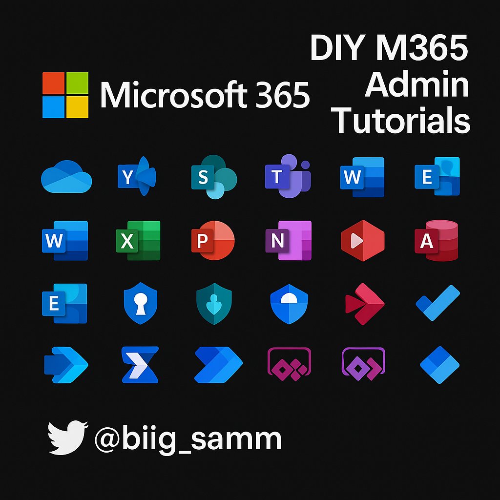 New Series: DIY Microsoft 365 Admin Tutorials – Built for Real-World Impact

I'm excited to launch a content series for Microsoft 365 administrators, IT professionals, and business owners aiming to optimize cloud tools.

What to expect:
- Step-by-step tutorials on common admin