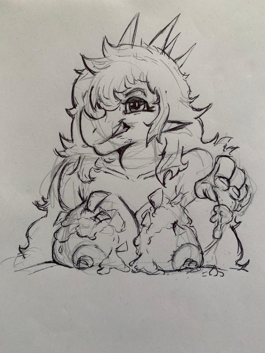 Happy Rosabado 
Trying a new workflow: sketching on paper and adding digital touches later, found out I draw way faster traditionally  #scalie