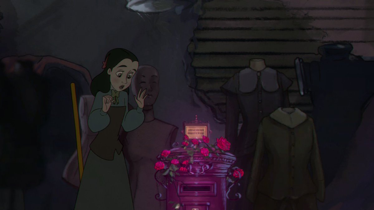 This mysterious glowing mailbox is enough to enchant any passerby.
Its warm glow and floral scent are certainly alluring! 🌹 

#screenshotsaturday #animatedgame #narrativehorror