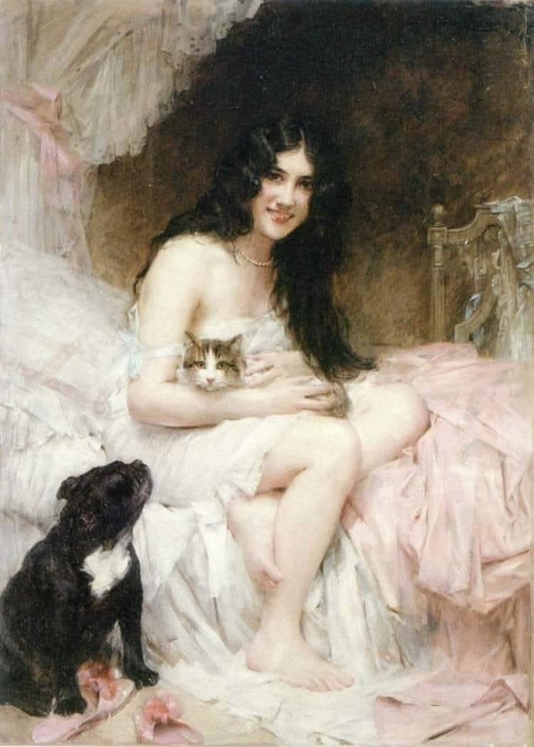 ӨГЛӨӨНИЙ МЭНД - Bonjour 🇨🇵

"Нохой,муур,эзэгтэй гурвын өглөө"

Францын зураач Леон Франсуа Комерын бүтээл

Léon François Comerre (1850-1916)  үзэсгэлэнтэй эмэгтэйчүүдийн хөрөг, дорно дахины сэдэвт зургаар алдаршсан Францын нэрт зураач.