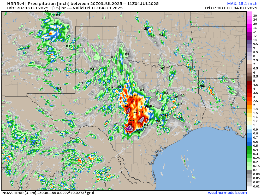 Short-term mesoscale weather models predicted the extreme rainfall totals and rates at least 6-8 hours in advance.  

HRRR 20z 21z 22z

Other models showed similar potential.  

We are always working to translate weather model &amp; radar information into action &amp; communication.