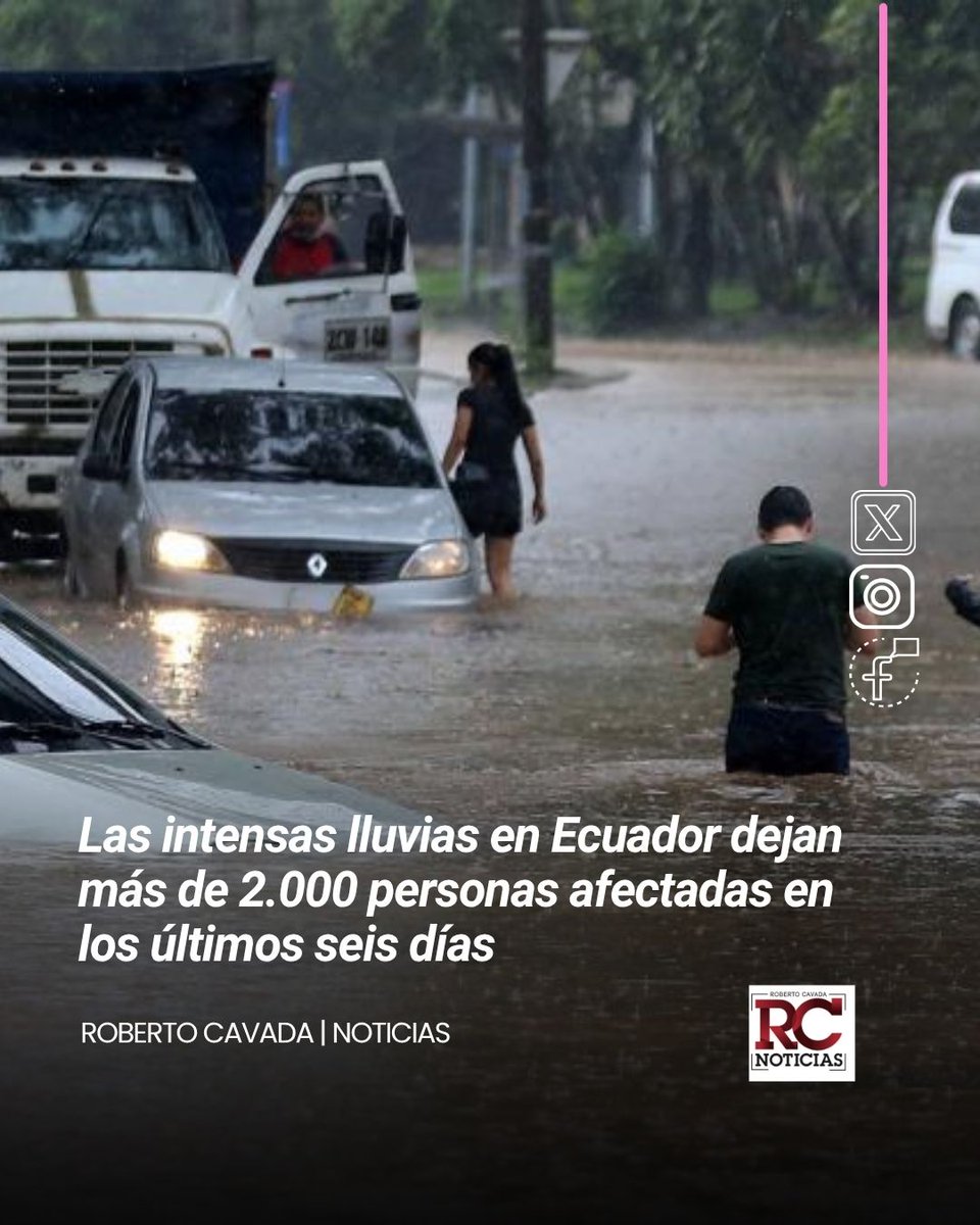 Las intensas lluvias en Ecuador dejan más de 2.000 personas afectadas en los últimos seis días

robertocavada.com/internacionale…