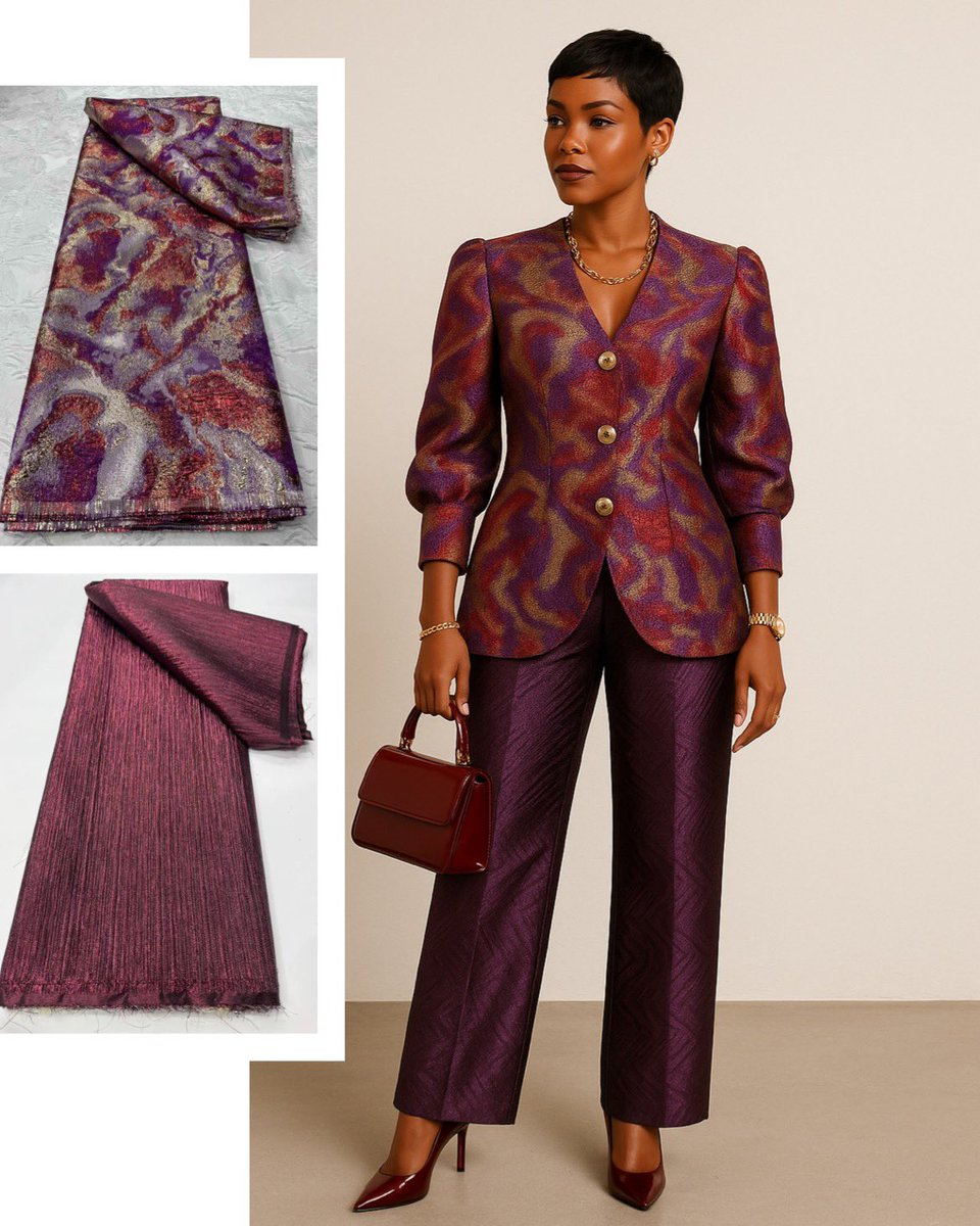 It’s day 5 (kindly help me repost) 
Dear PRESTIGIOUS 👑,
It is strictly TIMELESS &amp; LUXURIOUS fabric sourcing over here. 
(Fabric 1); N95,000 for 5 yards 
(Fabric 2); N85,000 for 5 yards
Delivery takes 3-7 working days (depending on your location)
