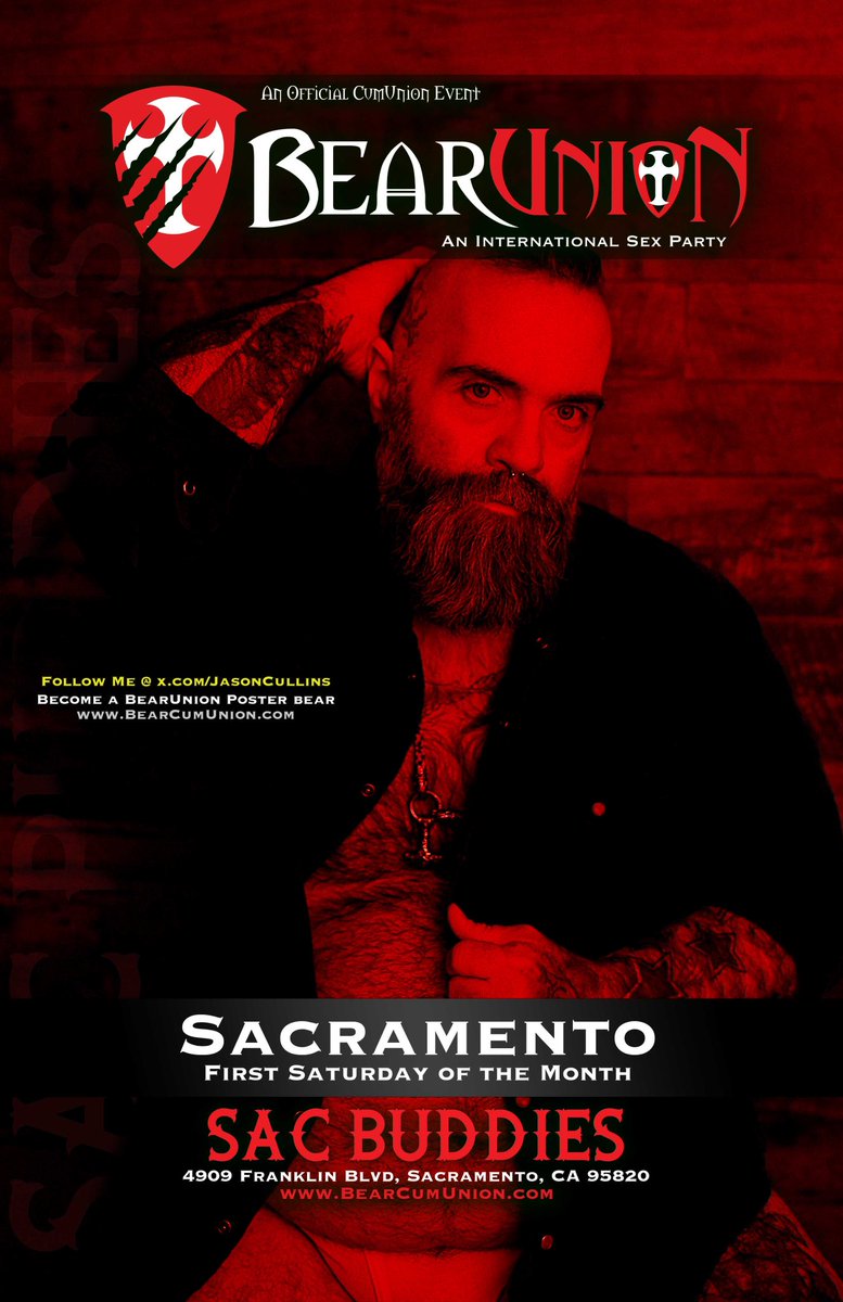BearUnion (@bearunion) on Twitter photo TONIGHT! Sacramento!
<a href="/SacBuddies/">Sac Buddies</a> 9p - 2a
bearcumunion.com/sacramento
Ainโt no sexy daddy like <a href="/JasonCullins/">Torq ๐๐จ๐ฆ</a>! TONIGHT! Sacramento!
<a href="/SacBuddies/">Sac Buddies</a> 9p - 2a
bearcumunion.com/sacramento
Ainโt no sexy daddy like <a href="/JasonCullins/">Torq ๐๐จ๐ฆ</a>!