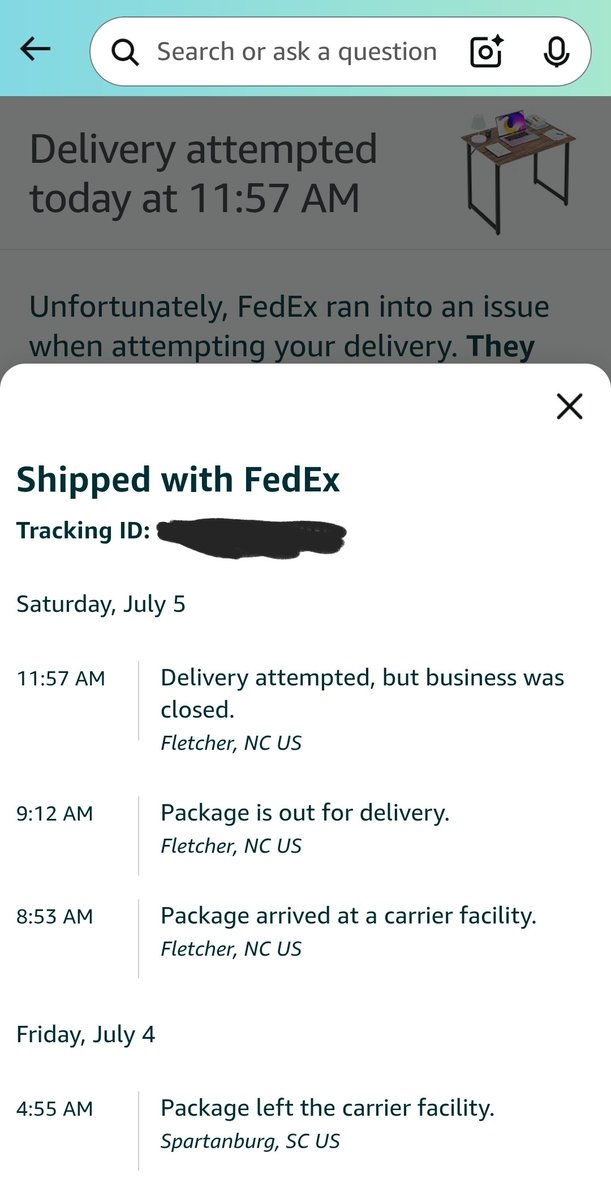 seoulbound's tweet photo. @amazon @FedEx I didn't realize my home identified as a business....at least make the excuse believable https://t.co/njpLn3k5rz