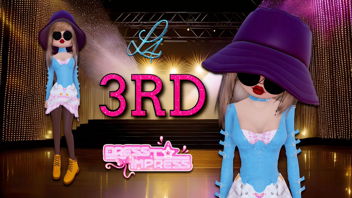 Luna4ura's tweet photo. Rewinding to 2014 vibes and snagging 3rd with retro flair! #2014Vibes #RetroChic #ThrowbackSlay #DressToImpress #RunwayStar https://t.co/XilMJ5LgLs