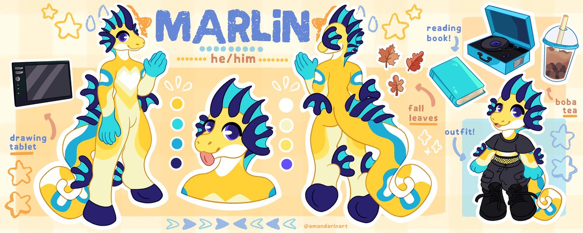 amandarinart's tweet image. taking 1 last premium reference sheet slot for 💲3️⃣5️⃣
Comes with full body front and back, headshot, 5 items and 1 Chibi outfit!
