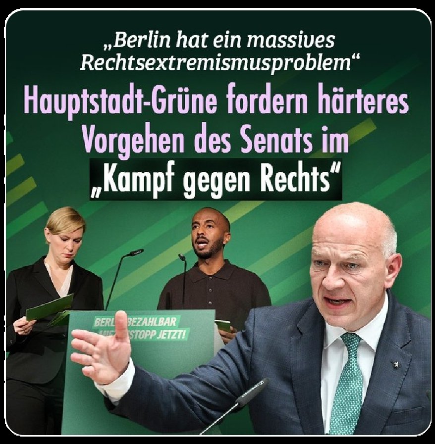 Was ist derzeit das größte Problem in Berlin? Die öffentliche Verwahrlosung? Die ausufernde Kriminalität? Der sich ausbreitende Islamismus? Nein! Die Grünen meinen, die Stadt sei in der Hand von "rechtsextremen Schlägertrupps", die "Jagd auf politische Gegner*innen" machen.