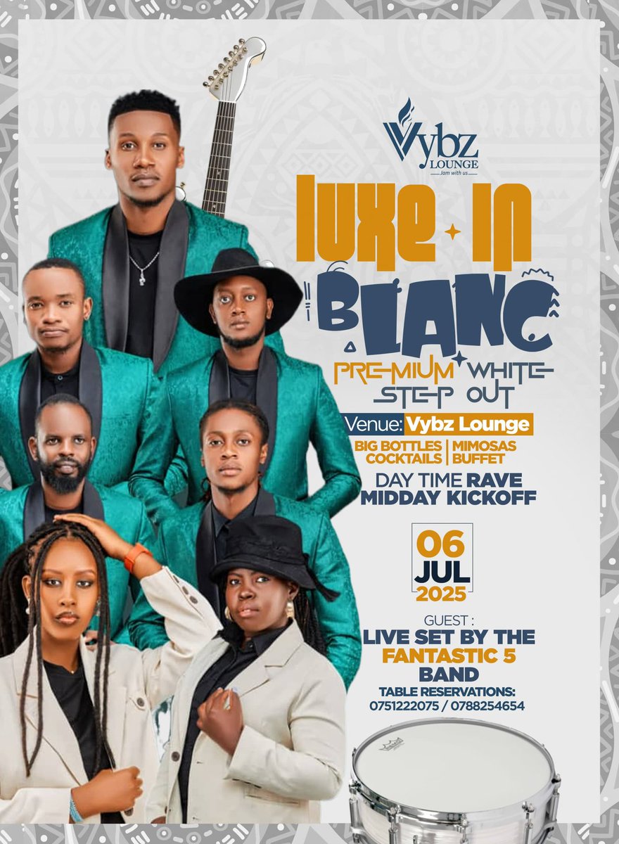 If you haven’t secured your table for Luxe in Blanc yet…
This is your sign (and low-key warning) 😏🍸

The vibe is set. The lineup is elite. The clock is ticking.
Who’s coming with me? 

🗓 Tomorrow | <a href="/Vybz_Lounge/">Vybz Lounge Mbarara</a>
📞 0751222075 | 0788254654
#LuxeInBlanc