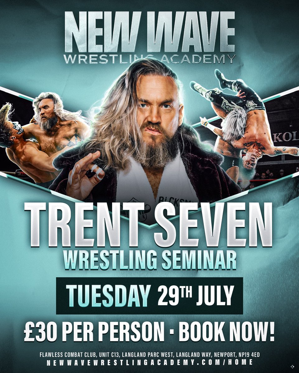 NewWaveWrestli1's tweet image. JULY 29th we have a special @trentseven seminar!!

Message our socials to book your space with the former NXT UK &amp;amp; TNA star!

World travelled professional wrestler with a LOT of knowledge to share!