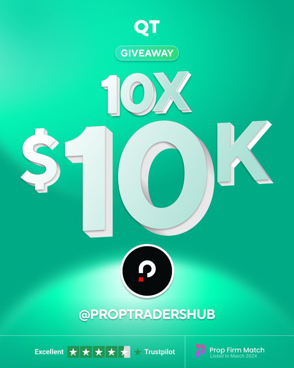 Prop traders hub (@proptradershub) on Twitter photo 10 x 10k challenge giveaway with <a href="/QtFunded/">QT | FUNDED</a>
Steps
- Follow <a href="/proptradershub/">Prop traders hub</a> and <a href="/QtFunded/">QT | FUNDED</a>
- tag 3 traders , like and Rt
- Drop Honest review of QT on proptradershub.io
- join PTH discord 10 x 10k challenge giveaway with <a href="/QtFunded/">QT | FUNDED</a>
Steps
- Follow <a href="/proptradershub/">Prop traders hub</a> and <a href="/QtFunded/">QT | FUNDED</a>
- tag 3 traders , like and Rt
- Drop Honest review of QT on proptradershub.io
- join PTH discord