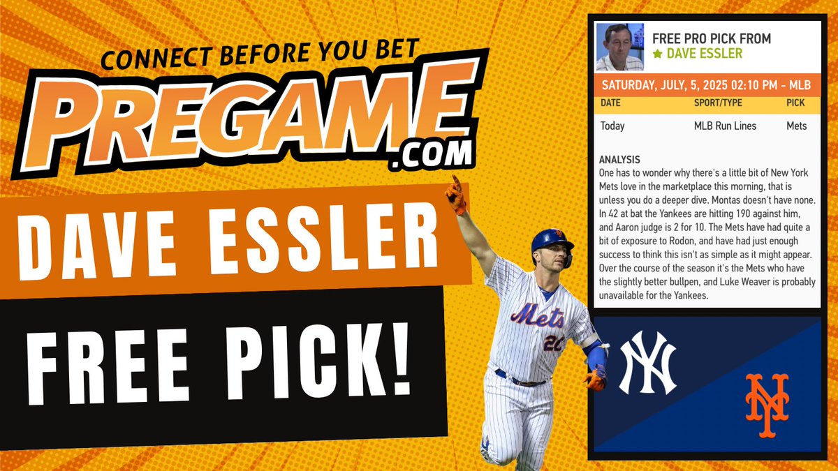 Now at Pregame.com (@pregamenow) on Twitter photo Saturday MLB Free Pick from <a href="/Dave_Essler/">Dave Essler 🌟</a> pregame.com/buy-picks/free…
New: MLB Access till All-Star Break
SAVE 70% Compared to Buying Daily!
For those who love the daily baseball grind - this is for you. Get EVERY MLB pick from Dave Essler until the All-Star break – now only $99. Act Saturday MLB Free Pick from <a href="/Dave_Essler/">Dave Essler 🌟</a> pregame.com/buy-picks/free…
New: MLB Access till All-Star Break
SAVE 70% Compared to Buying Daily!
For those who love the daily baseball grind - this is for you. Get EVERY MLB pick from Dave Essler until the All-Star break – now only $99. Act