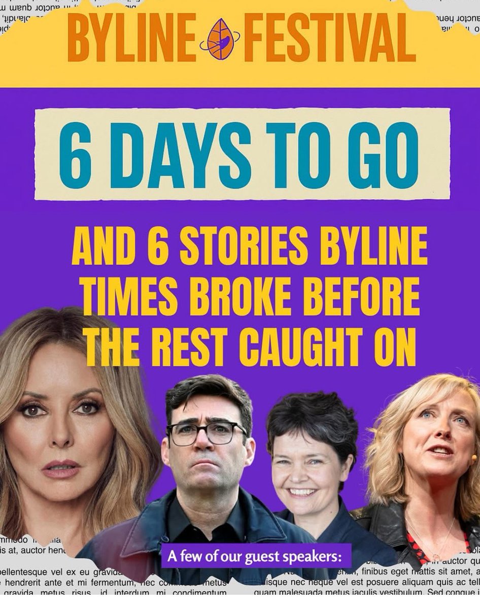 Just 6 days to go till Byline Festival at Keele University 11-13 July

See the 6 stories in comments

Dance Discuss Laugh and Change The World 

Full programme and last tickets

bylinefestival.com