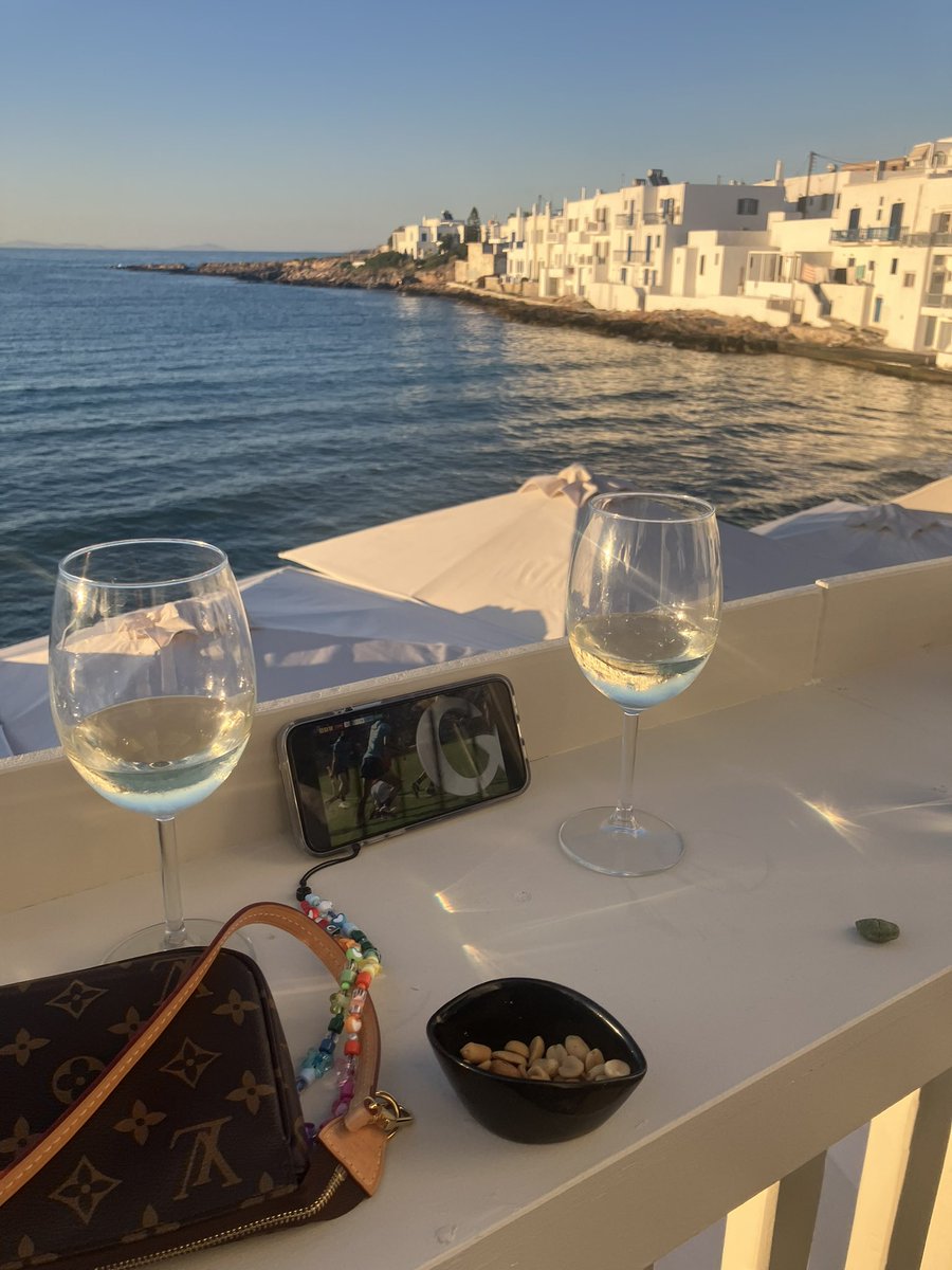 lavertykate's tweet photo. Myself and PCM watching the #hurling from Paros #GAA @thomasniblock https://t.co/TfE7vN0o2B