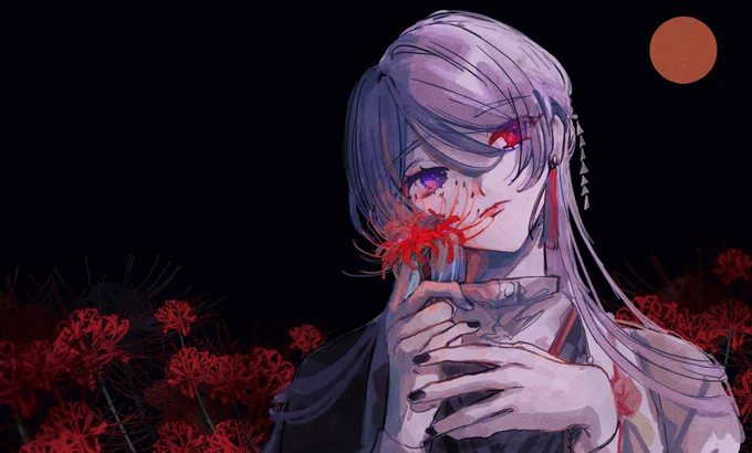 #上弦画 #新月画