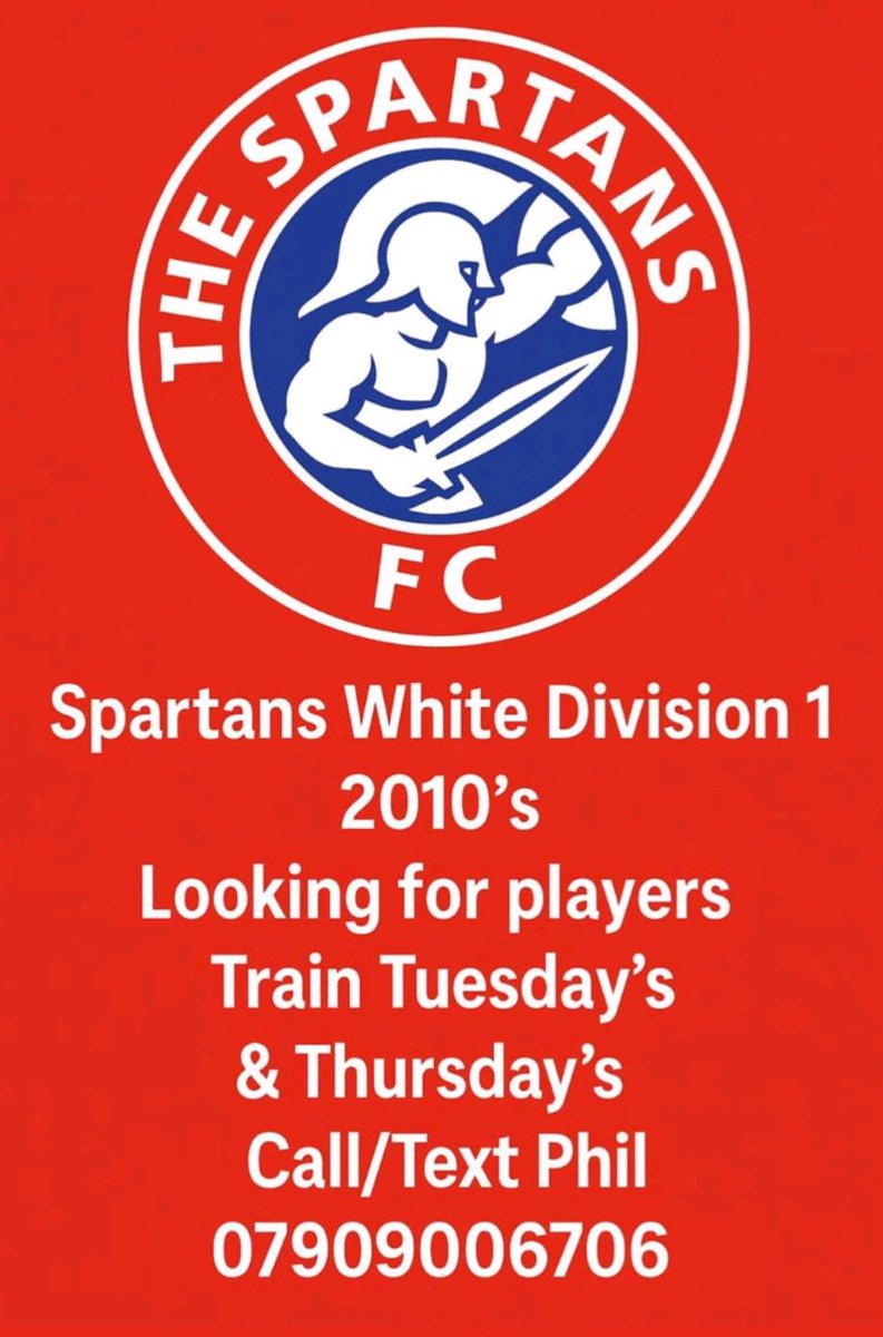 spartans_youth's tweet photo. Our 2010 Whites, who are newly promoted to U16 Division 1, are looking for a few players to add to their squad. Get in touch. ⚽🔴⚪ https://t.co/gfPXGP9ESJ
