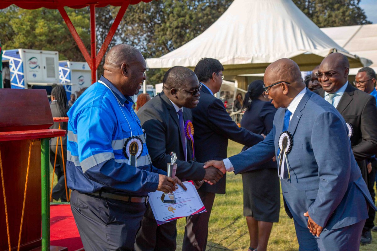 We did it!! For the 9th consecutive time!!
 
ZCCM-IH wins 1st Prize Overall Best Mining Exhibit at the 59th Zambia International Trade Fair.

This prestigious award resonates with our dedication to innovation, excellence, &amp; showcasing Zambia's rich mining heritage.

#Mining