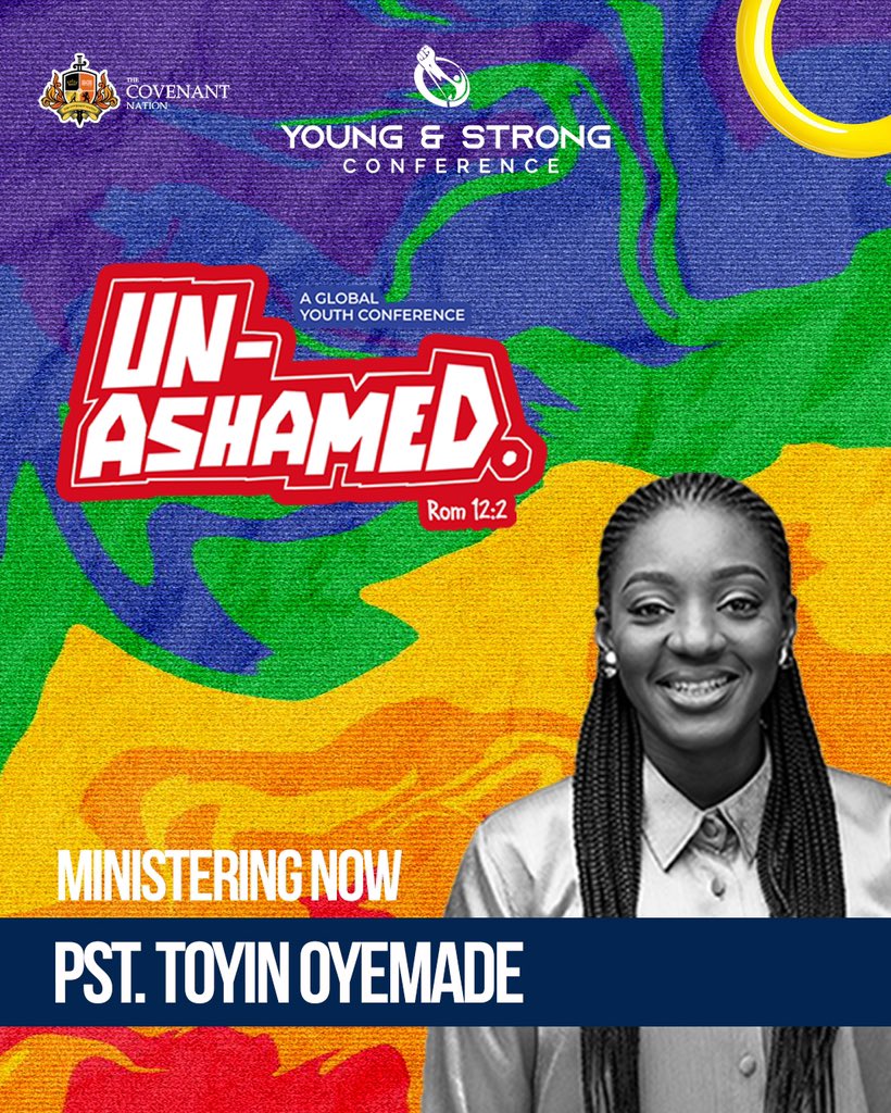 yasconference's tweet photo. Hope you're tuned in, Pastor Toyin is currently ministering!!

#UNASHAMED #DOTOOMUCH #YASCONFERENCE https://t.co/RwpLuAZZY5