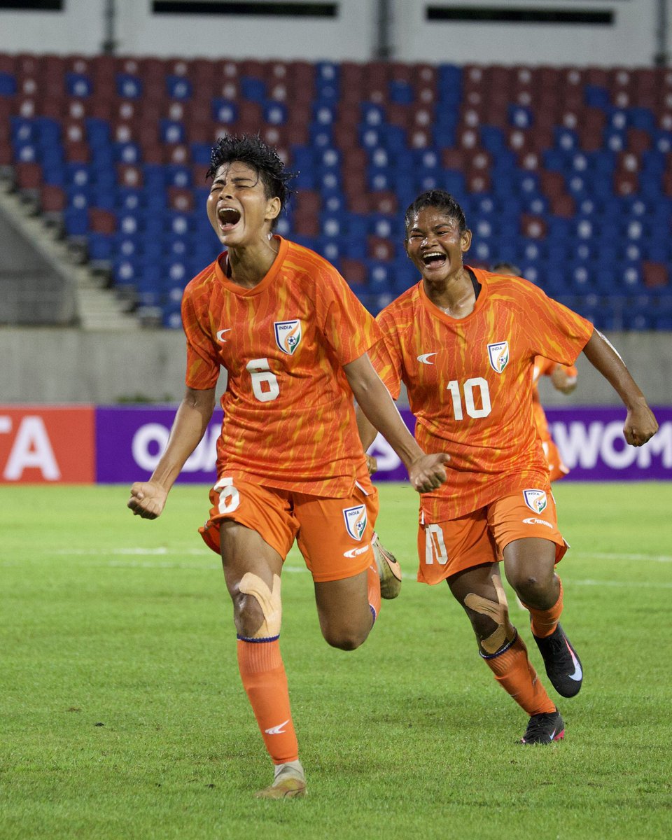 Congratulations to our #BlueTigresses!! 💙🐯✨
4 wins. Team India storms into AFC Women’s Asian Cup 2026 in Australia! 🇮🇳✈️

#OdishaFC #IndianFootball