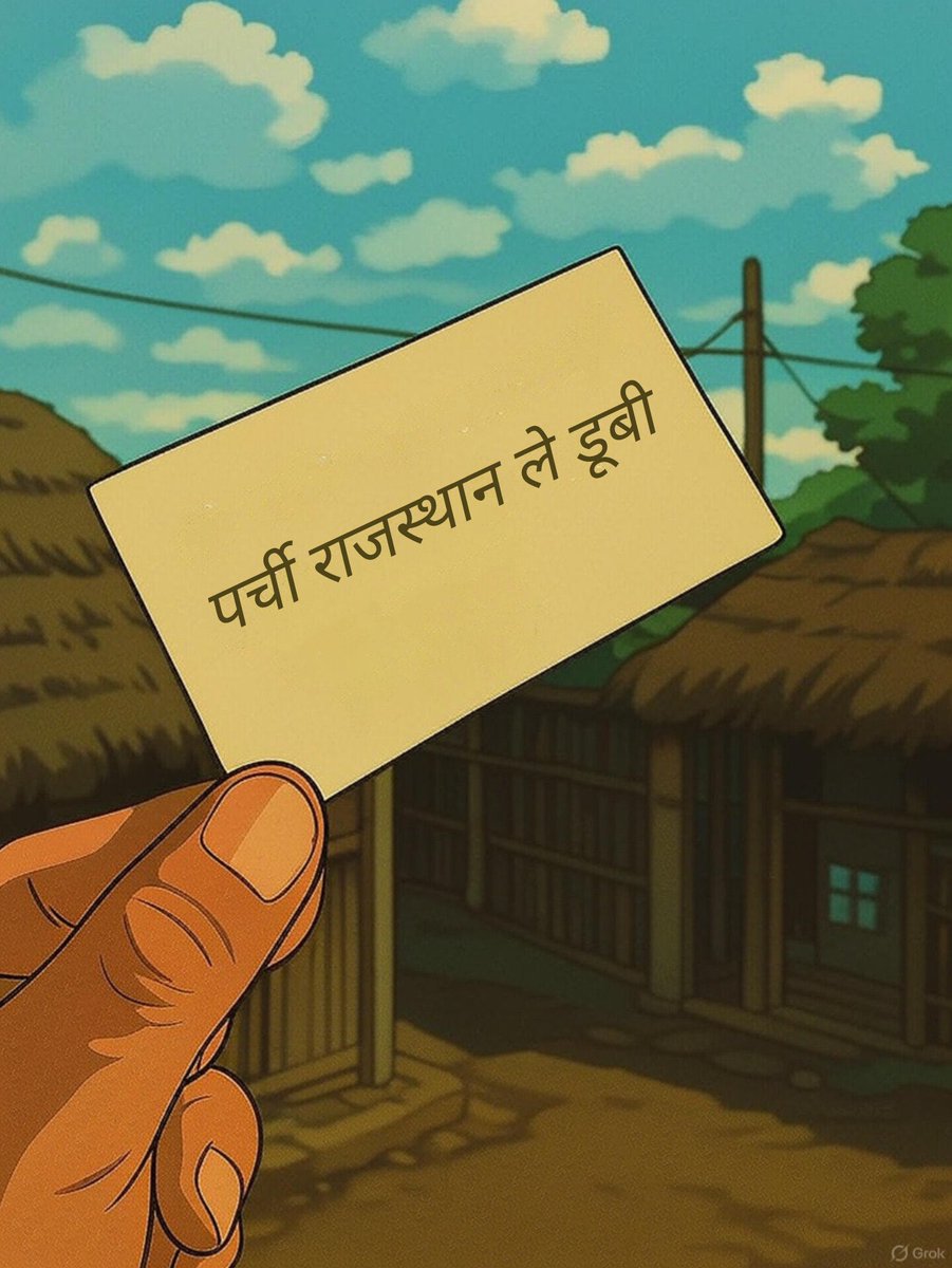 बस इतनी सी बात है कि
#पर्ची_राजस्थान_ले_डूबी