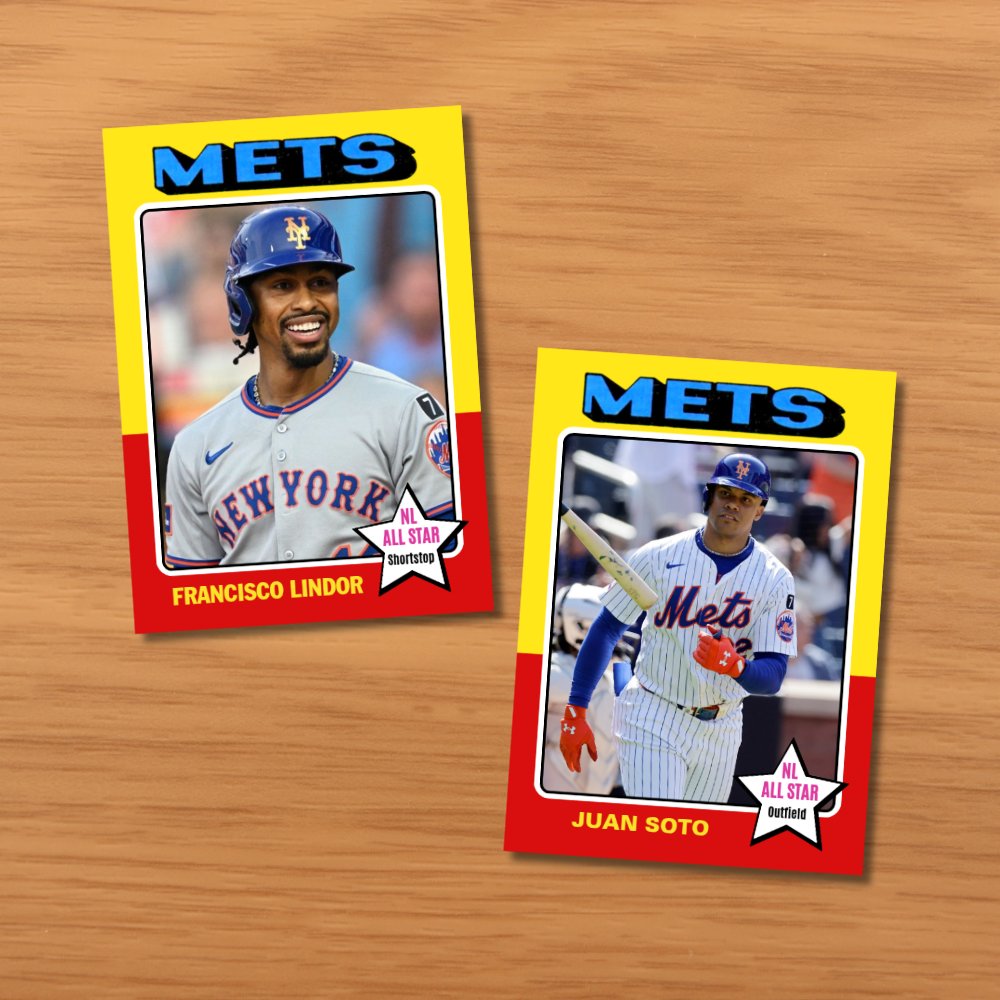 roselleavenue's tweet image. Custom cards of New York Mets superstars Francisco Lindor and Juan Soto π₯ #LGM