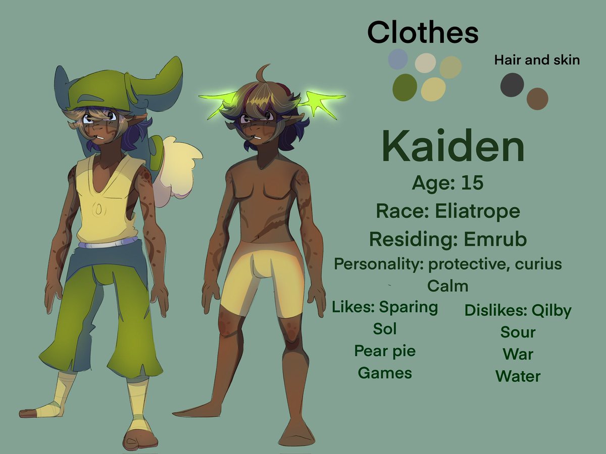 chareike's tweet image. I made character sheets for Sol and Kaiden for this years artfight! I love my Elia bois so much💕💕

#wakfu #wakfueliatrope #Ankama