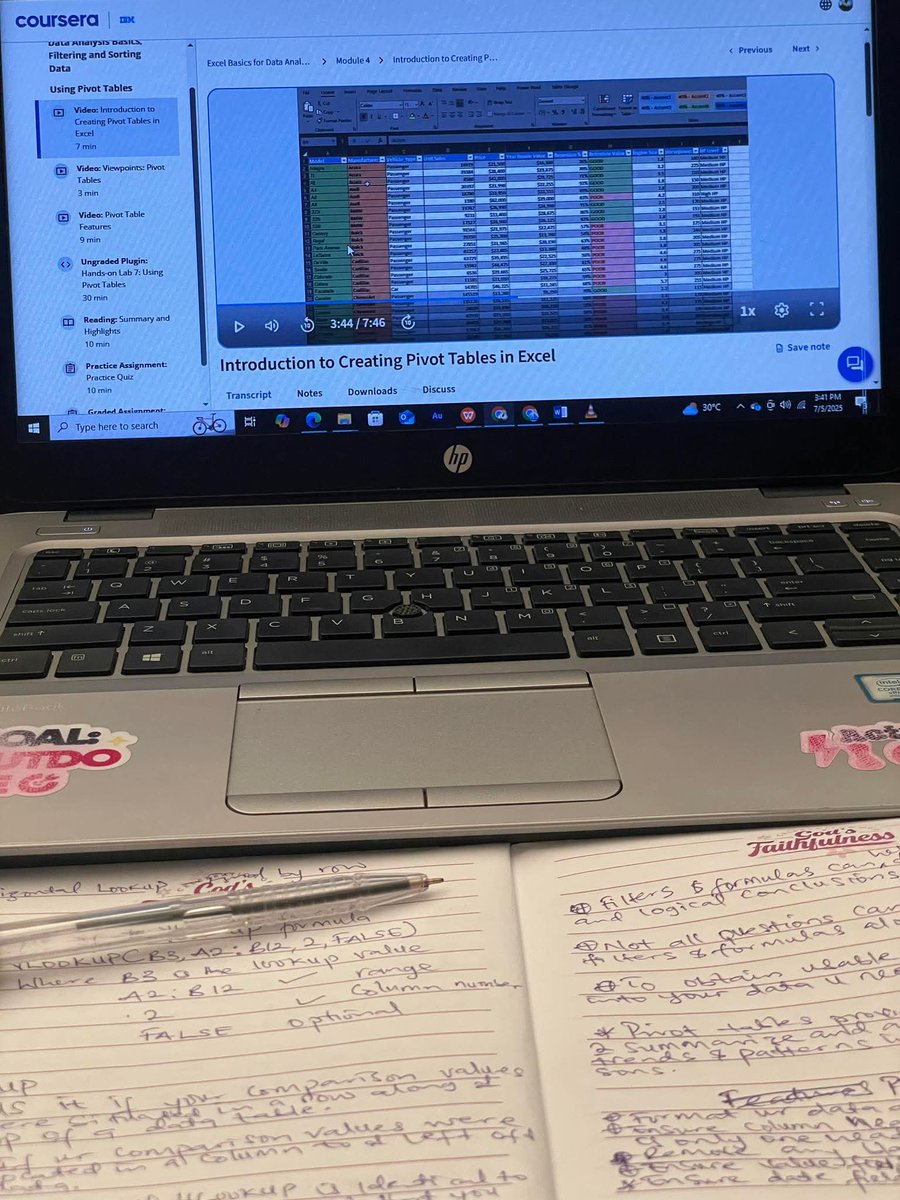 shimie360's tweet image. Almost done with my first Excel course for #DataAnalytics

It might be basic, but it feels like a big step toward something amazing.

Excited (and a little nervous) to see where this journey takes me! 

#DataJourney #ExcelBeginner #becoming #GirlsInTech #LearningAndGrowing