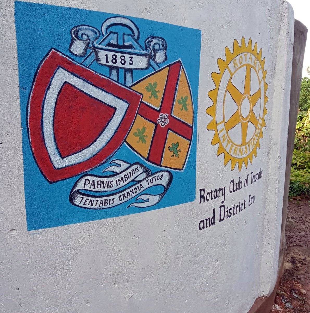 The Rotary Club of Teesdale and District Eco (@teesrotaryeco) on Twitter photo Along with <a href="/barney_school/">Barnard Castle School</a>, we support the building of rainwater collection tanks in the village of Kipsaina, Kenya by the charity Kipsaina Education and Environment Partnership.
This water tank, just completed, now carries both of our logos. #peopleofaction Along with <a href="/barney_school/">Barnard Castle School</a>, we support the building of rainwater collection tanks in the village of Kipsaina, Kenya by the charity Kipsaina Education and Environment Partnership.
This water tank, just completed, now carries both of our logos. #peopleofaction