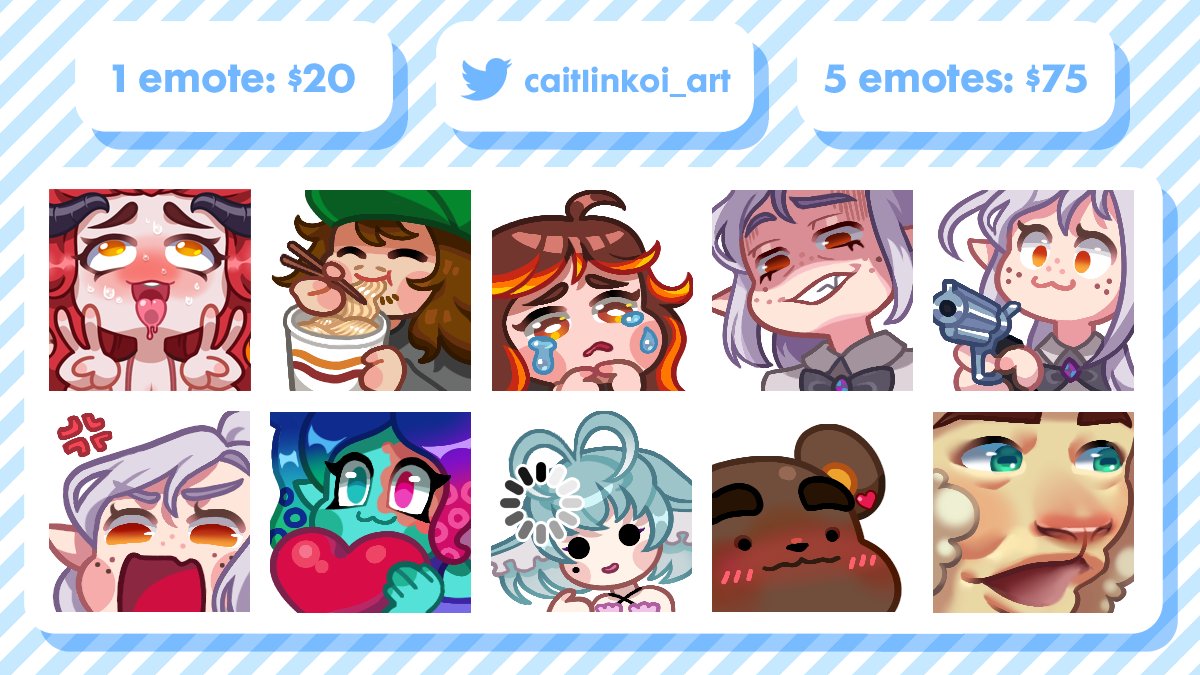 🚨 EMERGENCY C0MMISSIONS!
I am still working on my last ethercore comm, but even with that I am not going to be able to buy food. Emote c0mms are a lot faster, and I don't have much time.

• USD &amp; PayPal only
• DM me if interested!