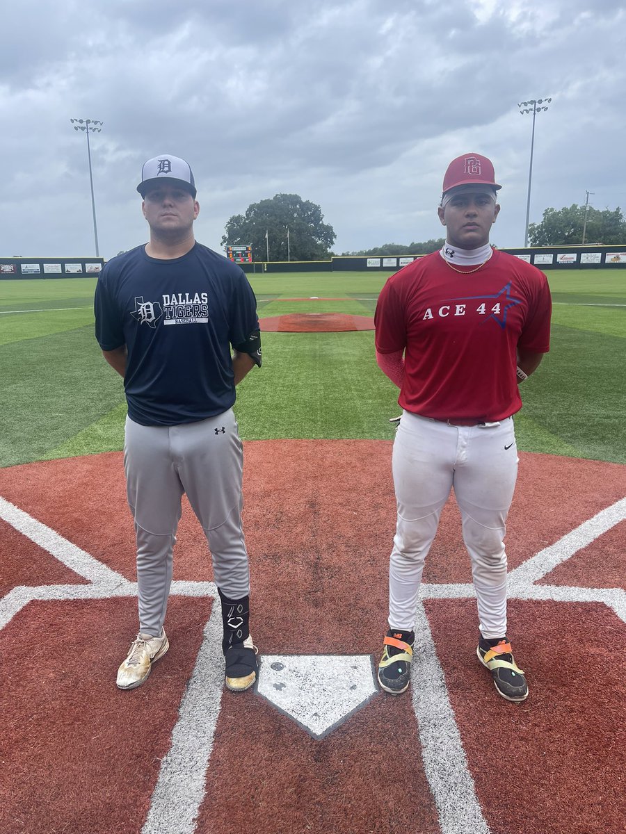 RBTournaments.com
Schreiner &amp; Howard Payne College Coach Showcase Tournament ‼️

Dallas Tigers BV  
🆚
Ace 44

PoG🏆:
🥇Gunner Bazar: 2.2 IP, 4 Ks, 2-3, RBI, 1 run
🥇Ernesto Gonzalez (<a href="/ernesto_2026/">Ernesto Gonzalez</a> ): 2-2, 2 RBIs, 1 run