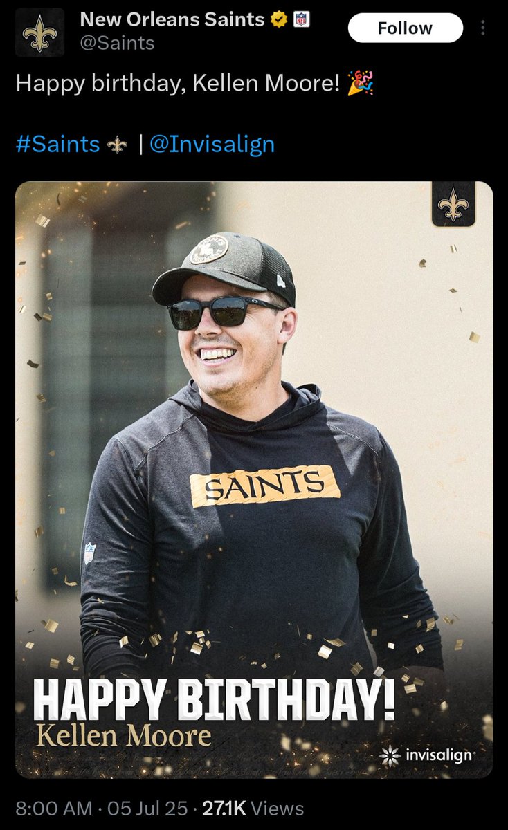 coreyedunbar's tweet image. Happy Birthday to all the NOLA Football Coaches!!
@CoachJonSumrall
@KellenMoore_11
@GreenWaveFB @Saints