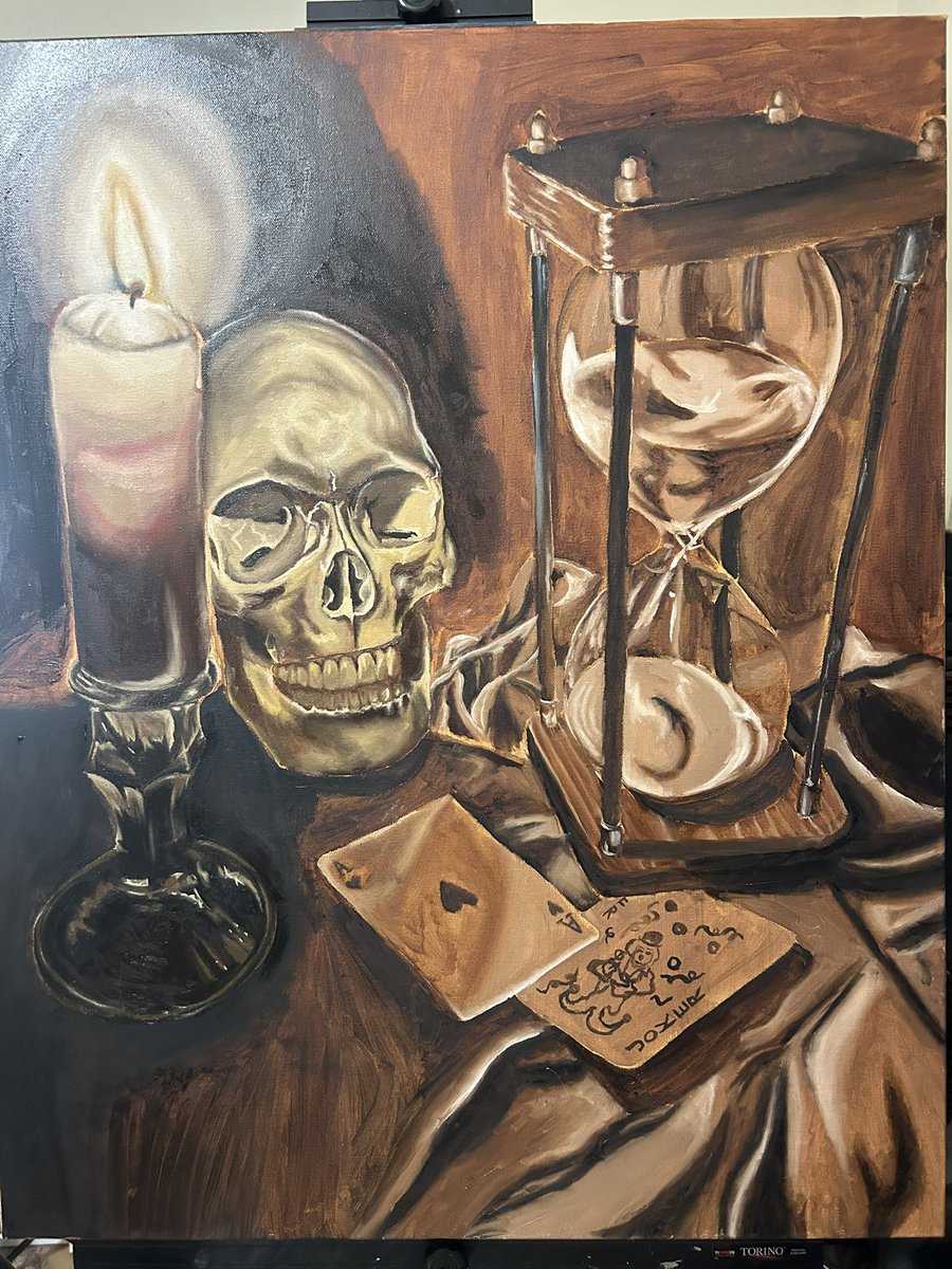 I was going to work on watercolors today but I’m still prepping one so I’m going to dig into the hourglass on this today.  Catch it live on kick!

Kick.com/acmeoilpainting