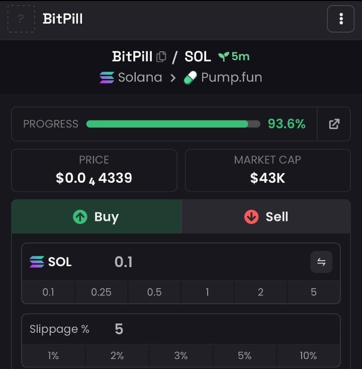 _MarketOperator's tweet photo. Posted #BitPill on my alpha Tg at $43k market cap
#Solana #memecoin https://t.co/FV7MCMm4pY