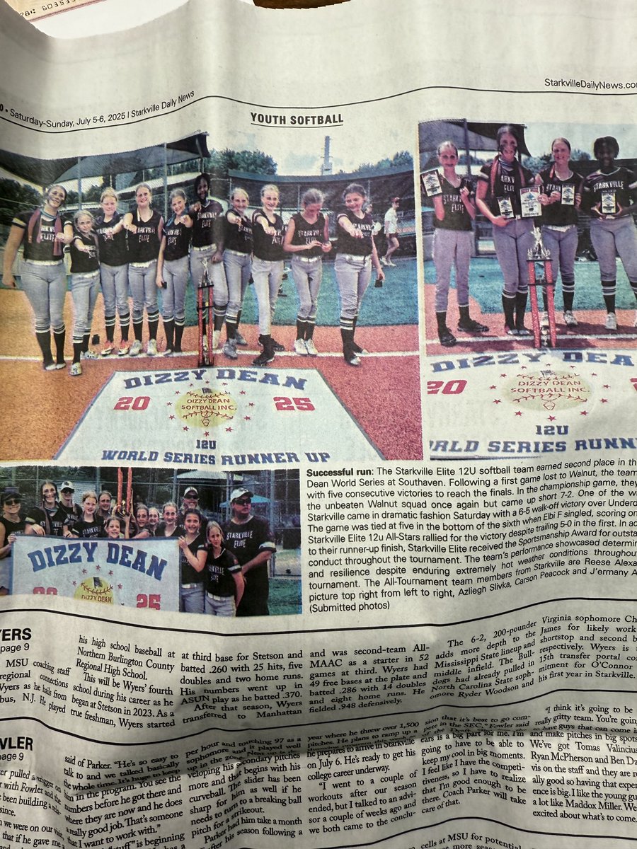 Lynn Spruill (@lynn_spruill) on Twitter photo Letβs not forget the Starkville girls success in the Dizzy Dean softball tournament. Runner up will lead to top dawgs next year no doubt. β¦<a href="/COStarkville/">City of Starkville</a>β© is proud of you. Letβs not forget the Starkville girls success in the Dizzy Dean softball tournament. Runner up will lead to top dawgs next year no doubt. β¦<a href="/COStarkville/">City of Starkville</a>β© is proud of you.