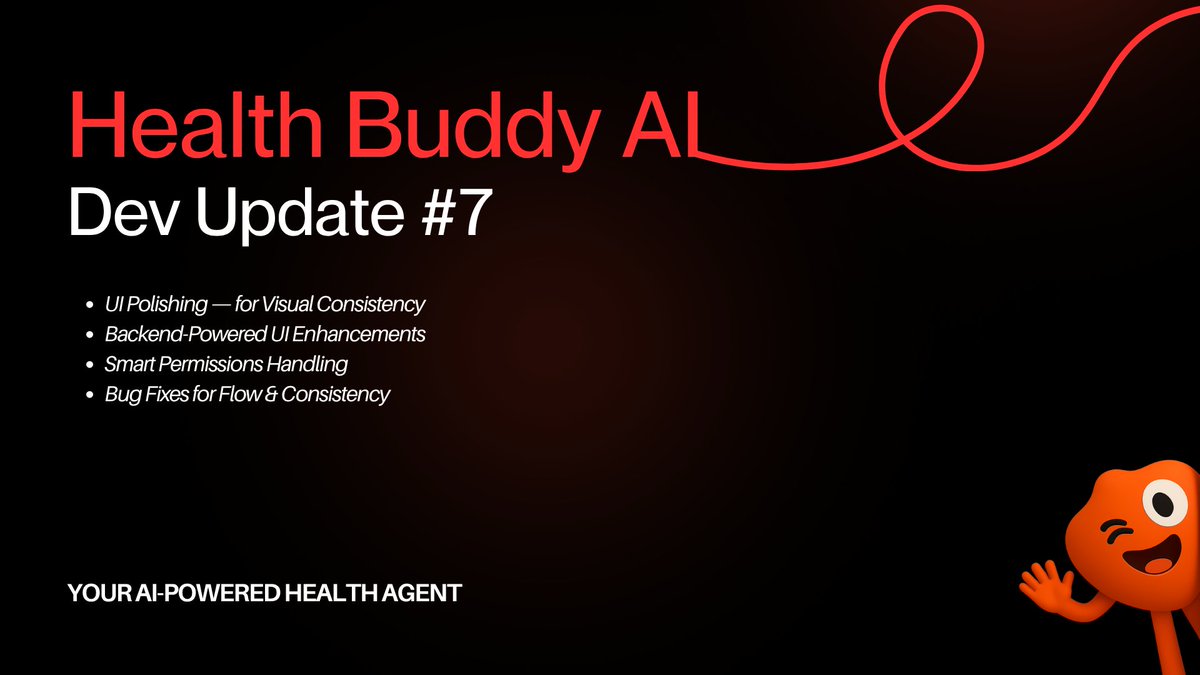 Daily Dev Update: Function Meets Finesse

Today’s updates focused on refining both visual presentation and system behaviour. It's all about making Health Buddy AI not just smarter, but smoother.

📱 UI Polishing for Visual Consistency

Adjusted Progress screen padding on the