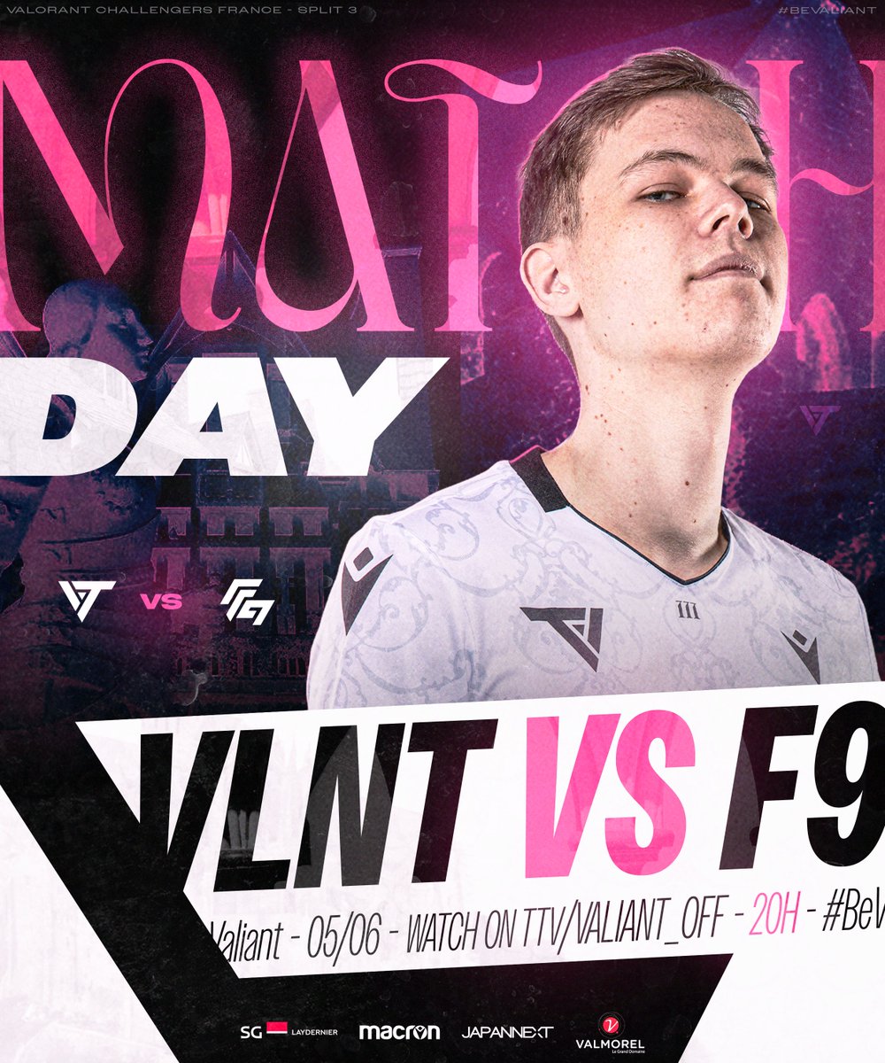 🚨 Oui, oui, l'Esport est de retour.

C'est le début de ce nouveau split pour nous, et on compte bien garder notre place sur le trône. ☝️

🕗 Rendez-vous 20h
🆚 <a href="/F9EICAR/">F9 EICAR</a>
📺 twitch.tv/valiant_off

On compte sur votre soutien pour ce premier match, réagissez avec le #BeValiant 🏔️