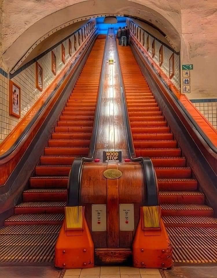 The oldest wooden escalator is located in Sint-Annatunnel, Belgium 1933