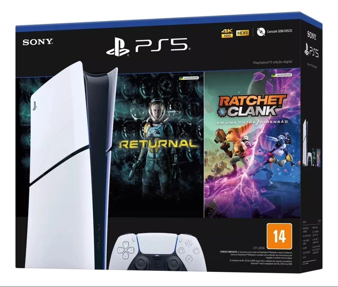 GangPromocoes's tweet photo. 🏅 Procurando um PS5 ?

Console Sony PlayStation 5 Digital Slim 1TB - Branco + Jogos Returnal e Ratchet &amp; Clank + Controle Sem Fio DualSense Branco

Por : R$ 3,305,97 no Pix 
https://t.co/DL2R3nTl5t
#PlayStation #ps5 #Promoção #mercadolivrebrasil https://t.co/DdeXGYxCt0