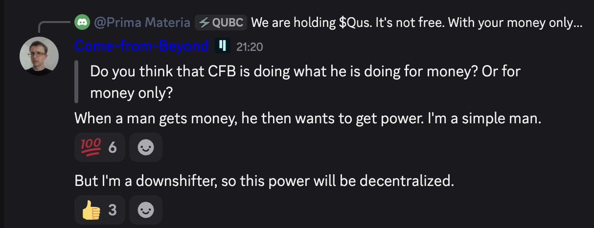 frescoid (@hereisfrescoid) on Twitter photo If you think CFB is here just for the money, you’re plain foolish. He’s an OG $BTC whale, a billionaire with no need for more cash. Like he said, he wants power. Do you know that his contribution to decentralization and crypto ranks top 5 all time? Don’t ever doubt him. If you think CFB is here just for the money, you’re plain foolish. He’s an OG $BTC whale, a billionaire with no need for more cash. Like he said, he wants power. Do you know that his contribution to decentralization and crypto ranks top 5 all time? Don’t ever doubt him.