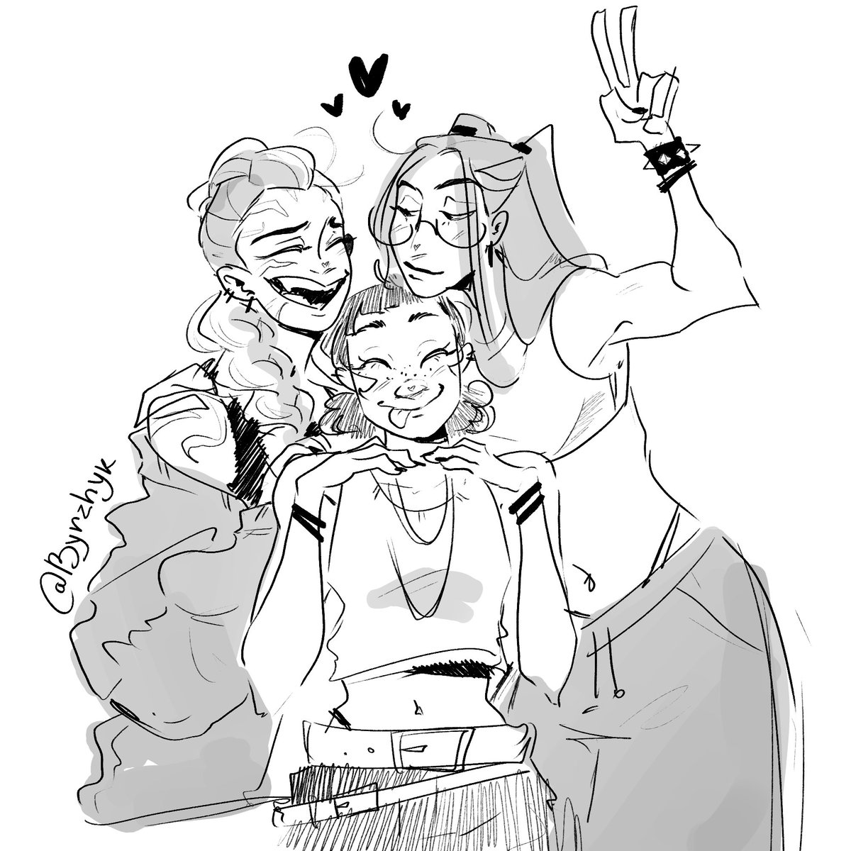 Byrzhyk's tweet image. Quick sketch. Thanks for 4k!🩷
#KPOPDEMONHUNTERS #Polytrix