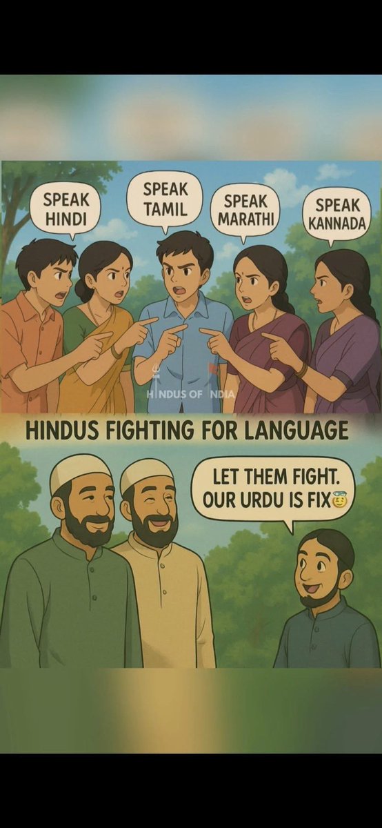 Average_Papa's tweet image. Current situation in #Bharath 
#UniteHindus #stoplanguagepolitics