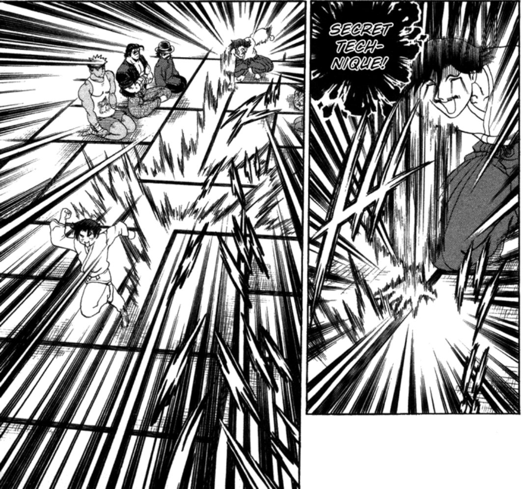 classyvandalism's tweet photo. i do find it absolutely hilarious kenichi was effectively raised by five yujiro-level fighters and superman himself and hes still such a dweeb https://t.co/XKADDj7kah