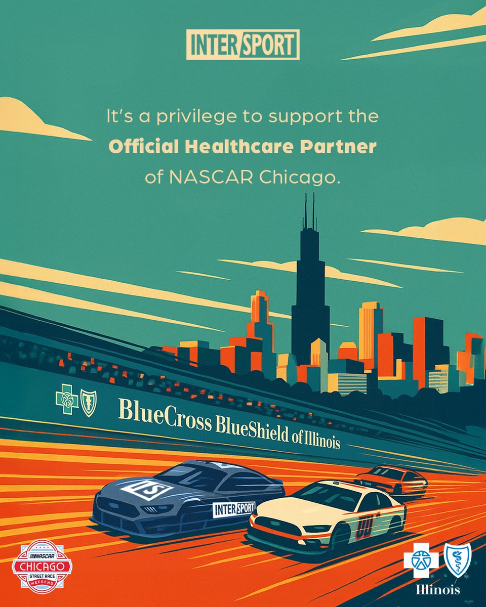 IntersportBuzz's tweet image. This weekend wasn’t just about racing—it was about honoring those who serve our city.
Proud to help bring Blue Cross and Blue Shield of Illinois’ partnership with NASCAR Chicago to life, celebrating the frontline heroes who keep Chicago running.
#NASCARChicago #Intersport